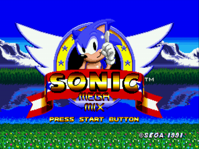 Sonic 1 Megamix (v3.0) Title Screen